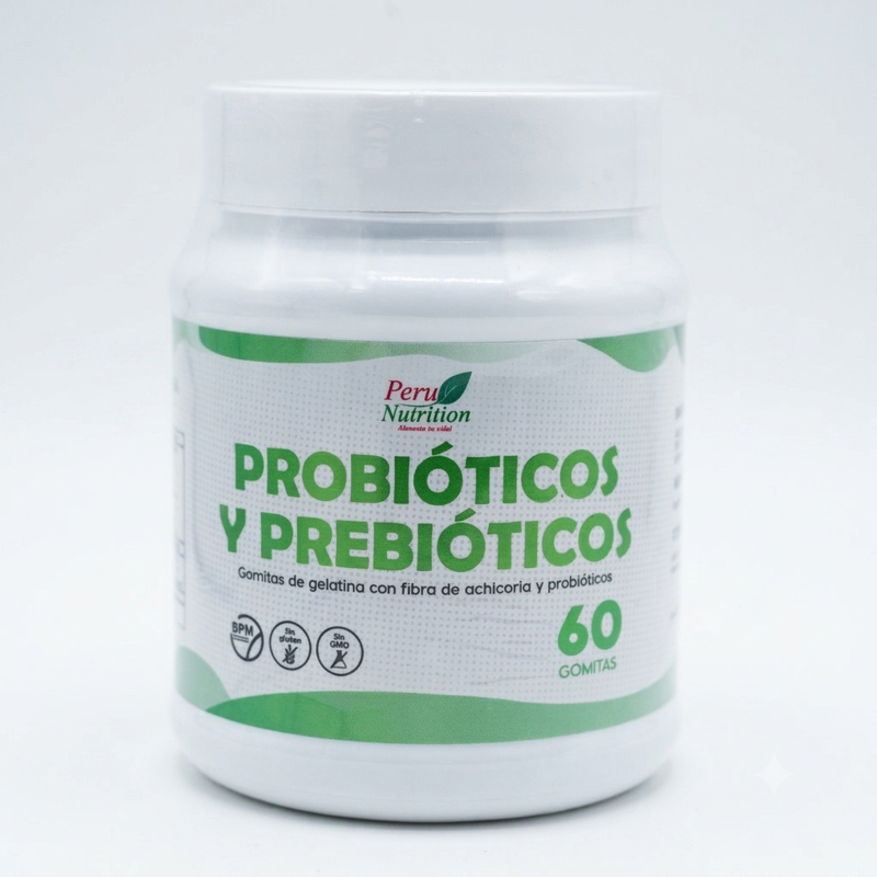 PROBIOTICOS Y PREBIOTICOS X 60 GOMITAS
